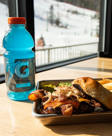 Burger and Fries at Afton Alps, MN