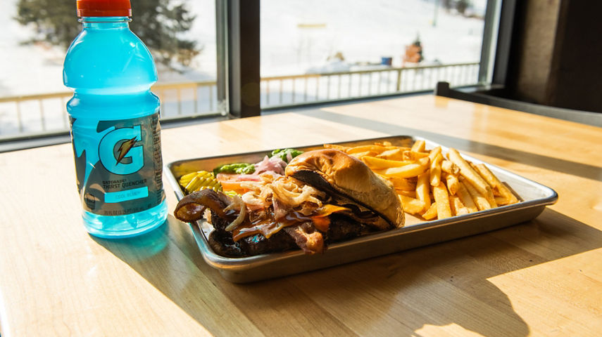 Burger and Fries at Afton Alps, MN