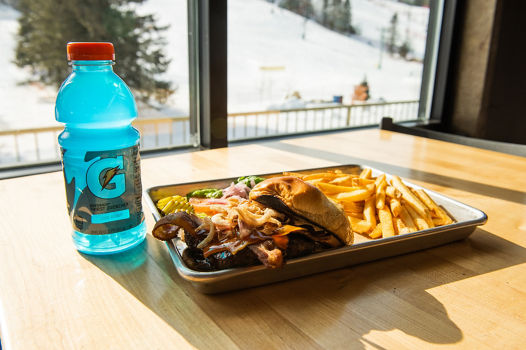 Burger and Fries at Afton Alps, MN