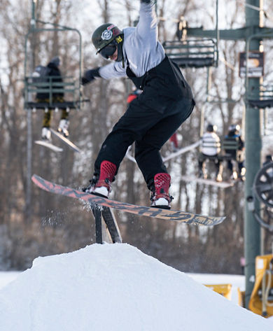 Snowboarder in Capital Park
