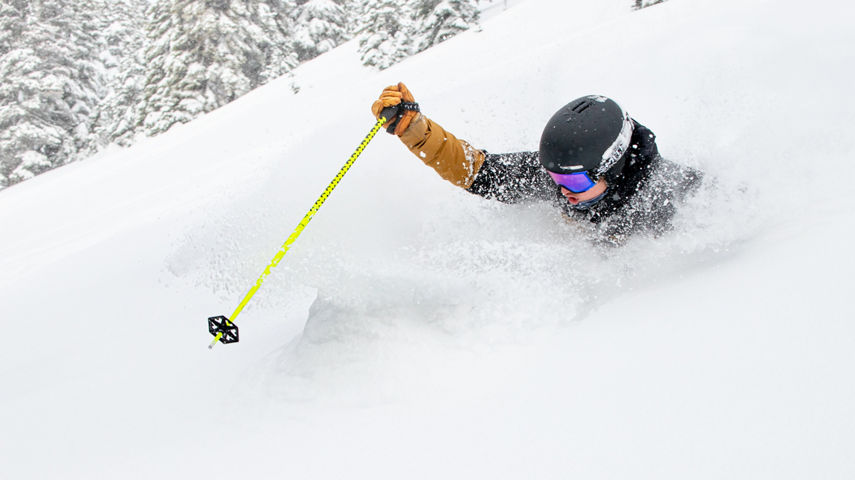 Rory Hackett skiing 7th heaven powder on Blackcomb Mountain