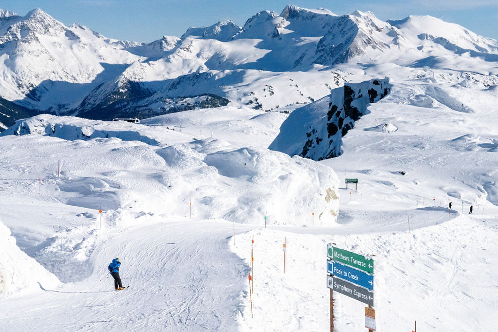 Solo skier at Whistler Blackcomb 