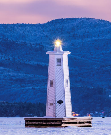 View of Mount Sunapee from Lake Sunapee Lighthouse