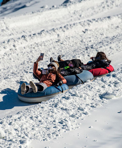 Family Tubing Taking a Selfie at Paoli