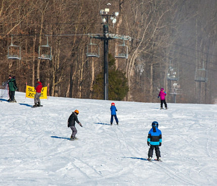 Kids Skiing and Snowboarding at Paoli Peaks