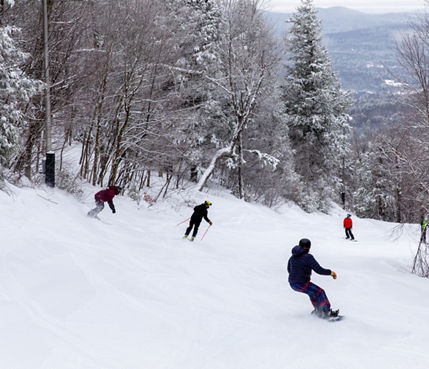 Guests enjoy a run at Crotched Mountain