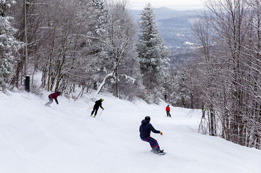Guests enjoy a run at Crotched Mountain