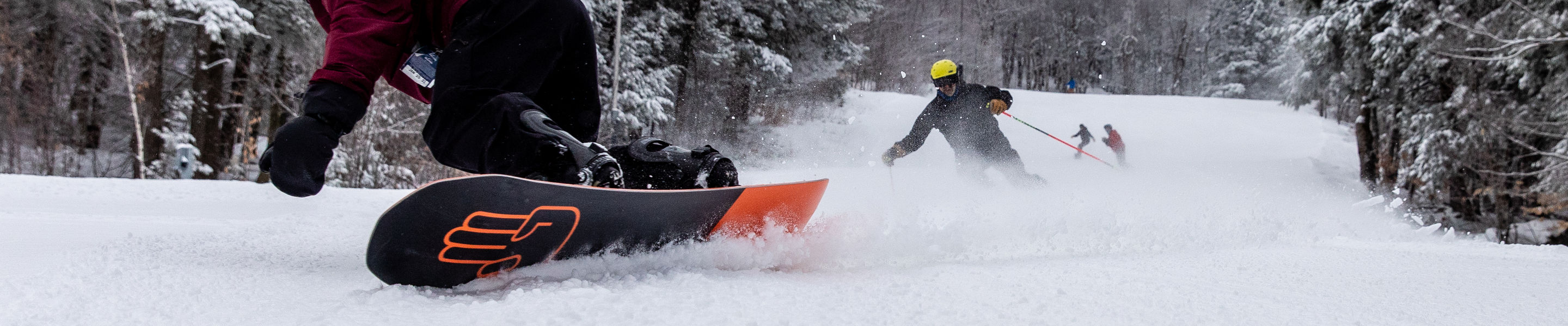Skiing and snowboarding at Crotched Mountain