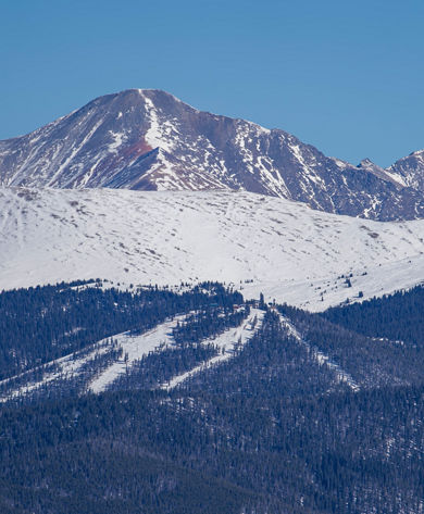 A view of ski trails at Keystone