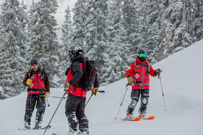 The ski patrol working at Beaver Creek