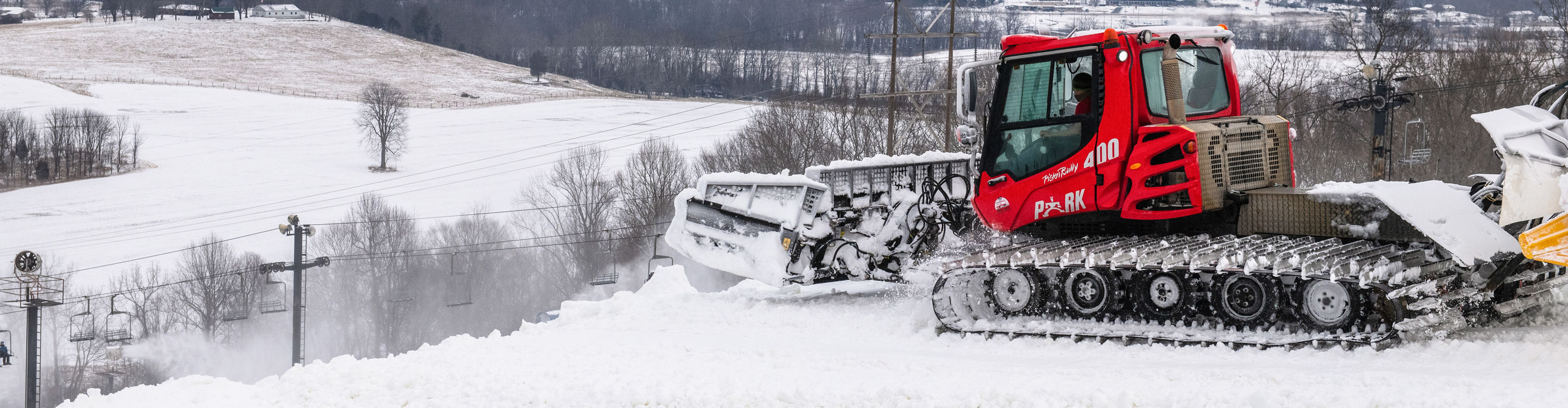 Groomer on the hills at Paoli before open