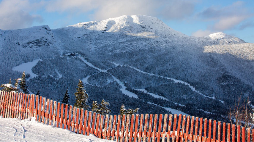 A scenic view of Stowe during the winter