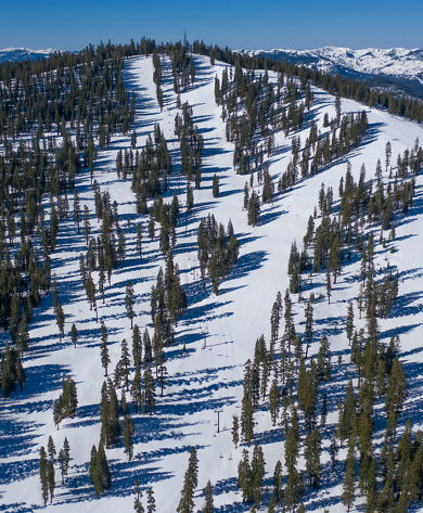 Scenic Aerial View of Mt. Pluto at Northstar