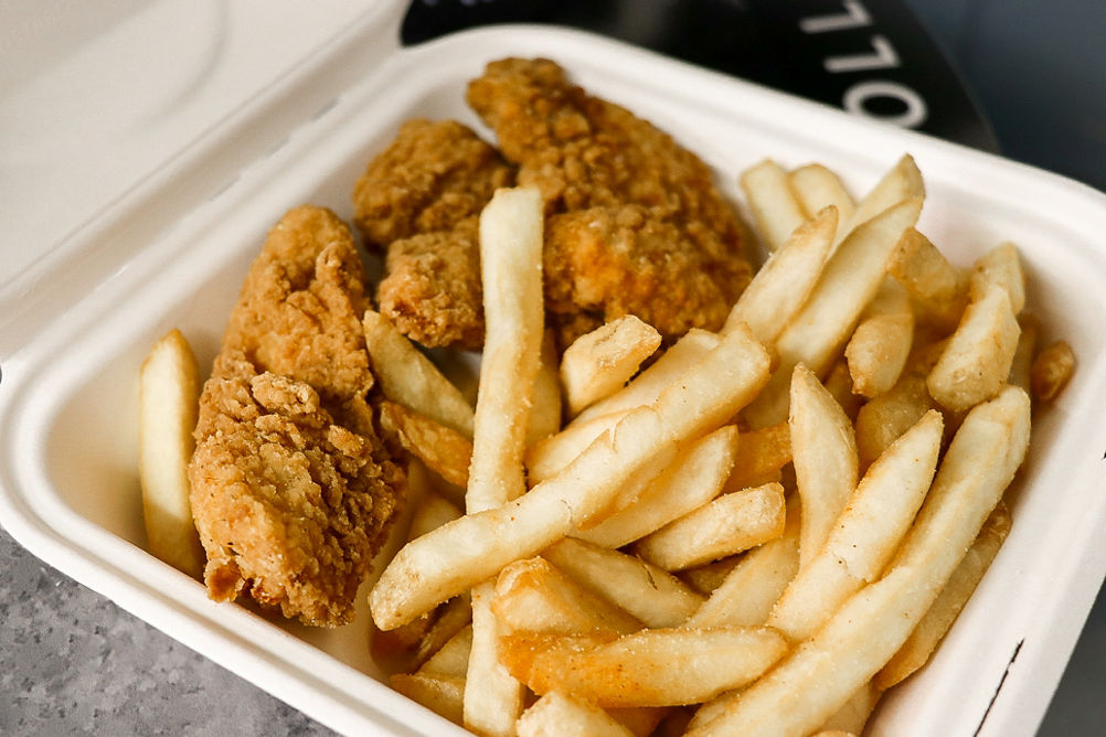 Chicken strips and fries meal at Snow Creek