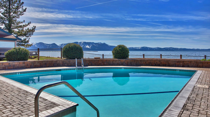 Swimming Pool with Lakefront View at Condo at Heavenly Mountain Resort