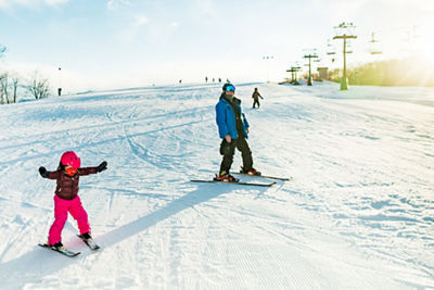 Guests enjoy a winter day at Alpine Valley