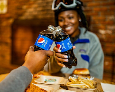 Sharing Pepsi at Alpine Valley