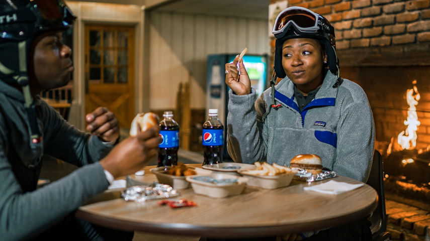 Sharing Pepsi at Alpine Valley