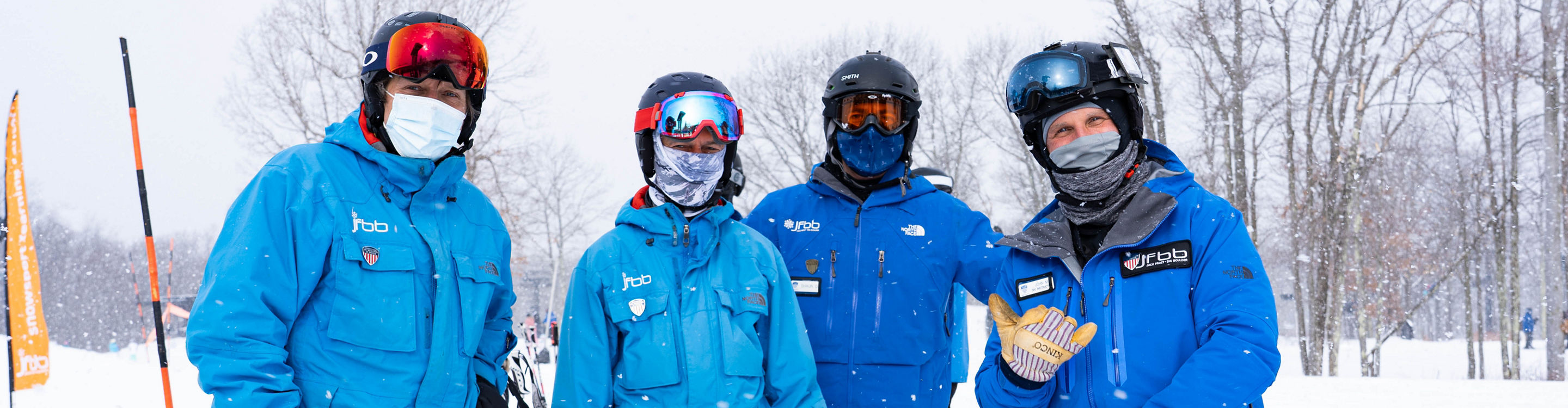 Jack Frost Ski Instructors on Snowy Day