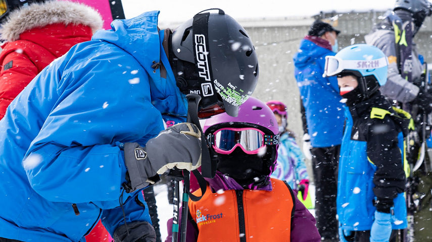 Kids learning to ski at Jack Frost