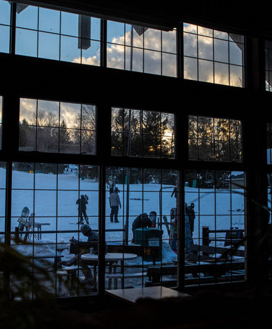 Big Boulder Lodge Slope side Window Sunset View