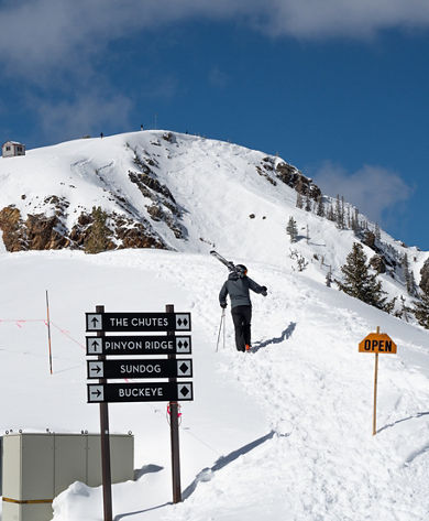 Skier Hiking to Jupiter