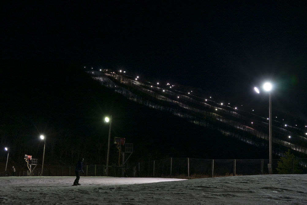 Night from the top of Sidewinder/Snowpark