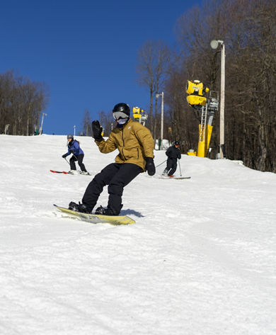 Snowboarder at Whitetail Mountain Resort