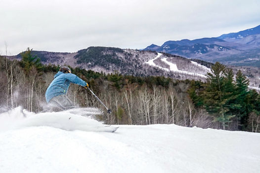 A skier at Attitash 