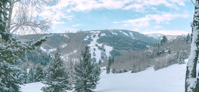 Panoramic view of Beaver Creek in winter