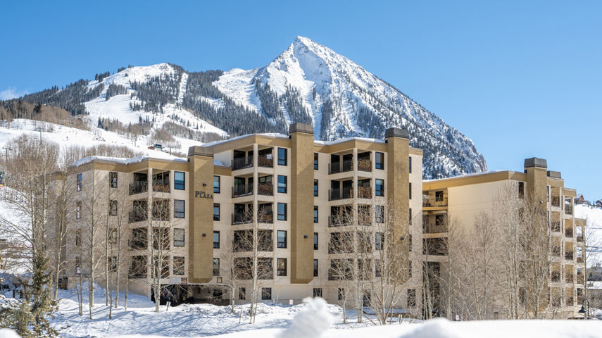 Exterior of The Plaza Condominiums at Crested Butte Mountain Resort 