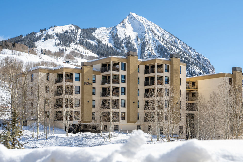 Exterior of The Plaza Condominiums at Crested Butte Mountain Resort 