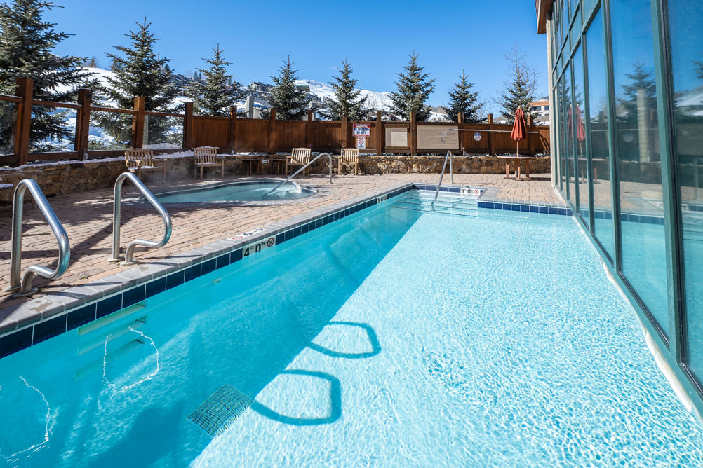 Outdoor Pool at the Lodge at Mountaineer Square at Crested Butte Mountain Resort
