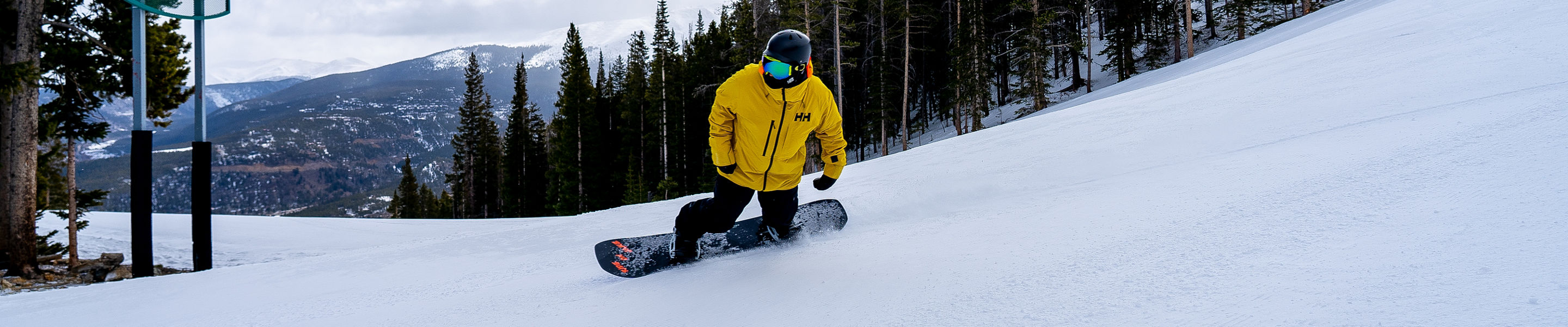 A sole snowboarder at Breck