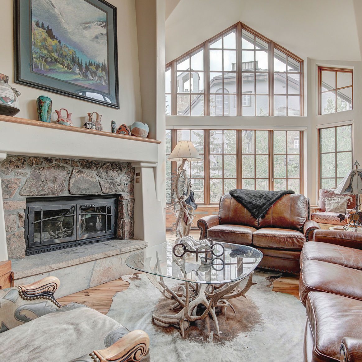 Living Room in Room 401 at The Pines Lodge at Beaver Creek
