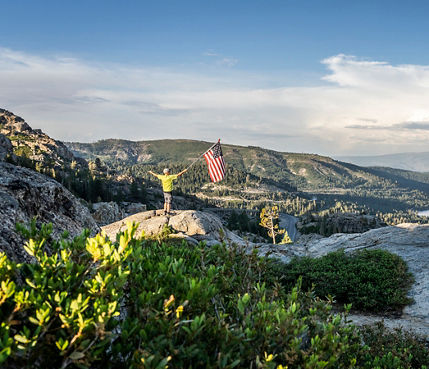 4th of July Flag at Donner Summit for Northstar