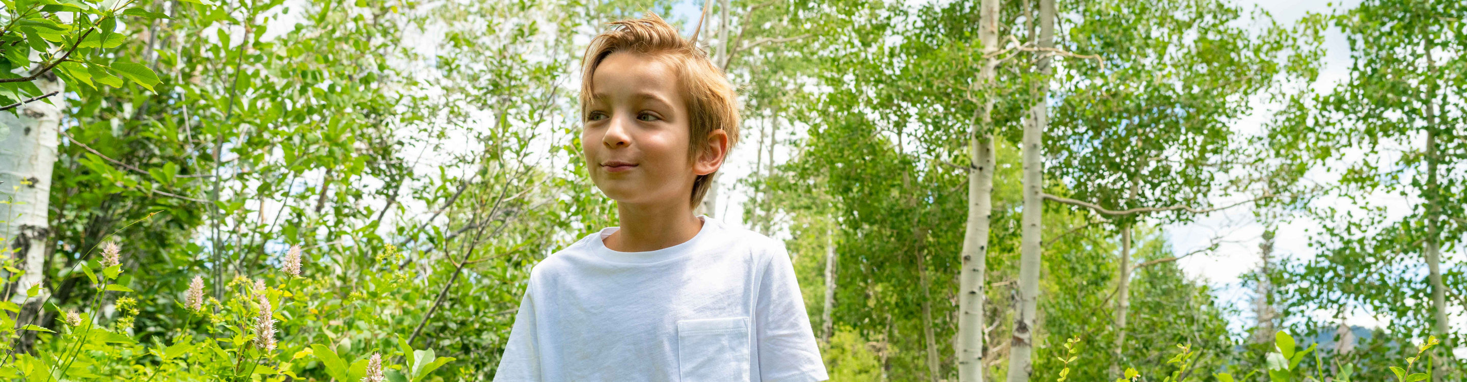 Family Hiking on Canyons Side at Park City