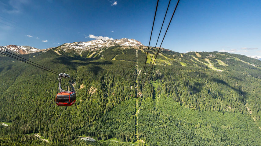 View from Scenic Gondola Ride at Whistler Blackcomb During Summer