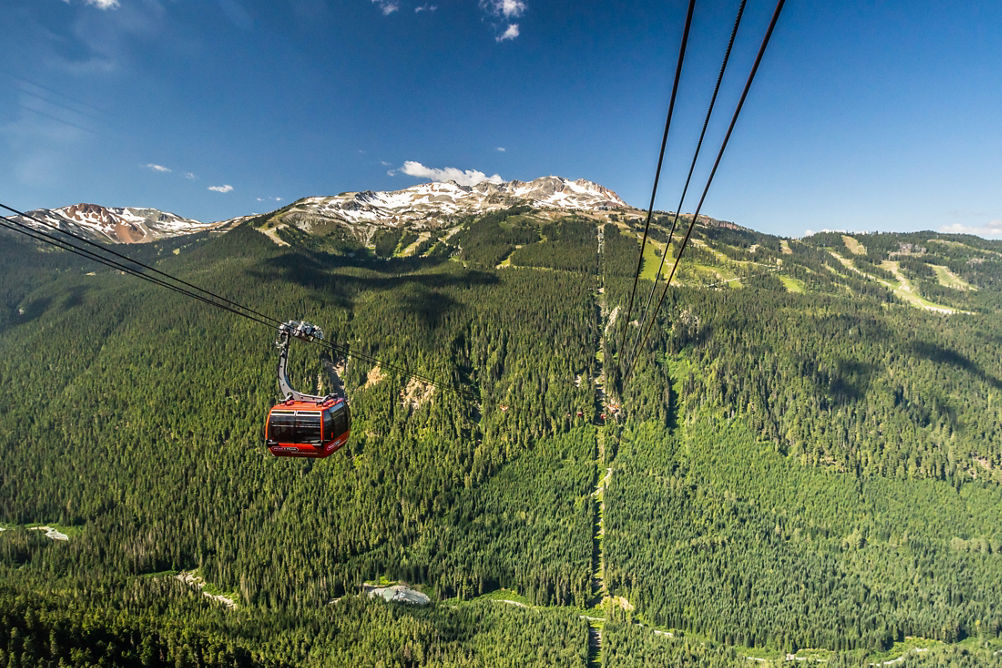 View from Scenic Gondola Ride at Whistler Blackcomb During Summer