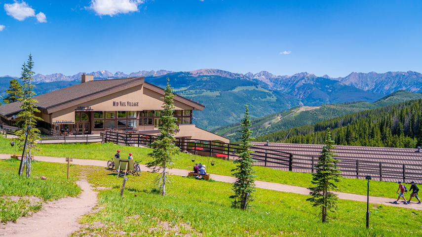 Sunny Day at Mid-Vail in Vail, CO