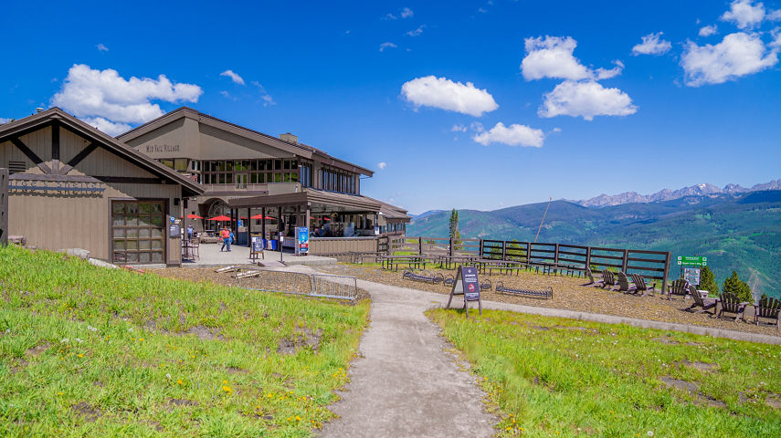 Sunny Summer Day at Mid-Vail in Vail, CO