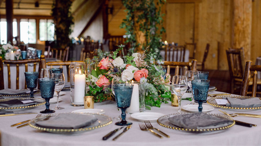 Summer Wedding Tablescape at Spruce Saddle Lodge at Beaver Creek