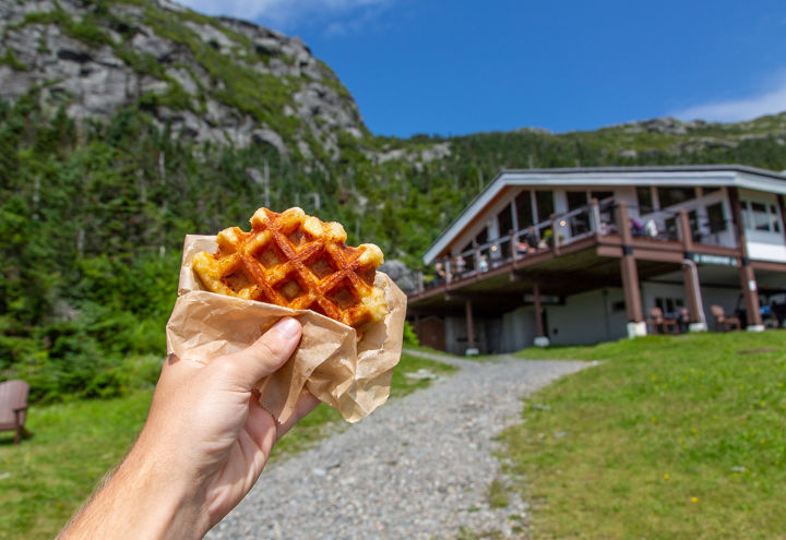 Cliff House waffle first person view