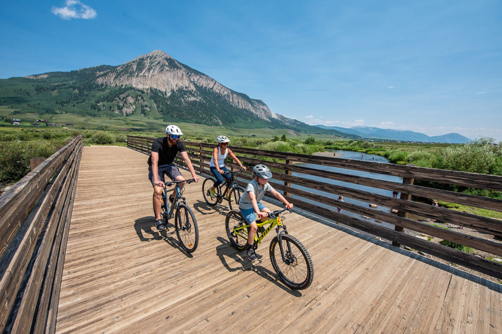 Family Bike Ride Through Crested Butte