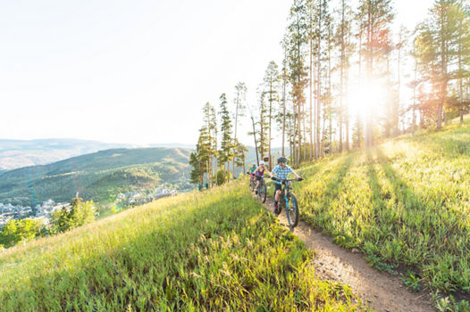 Family Mountain Biking Day in Vail, CO