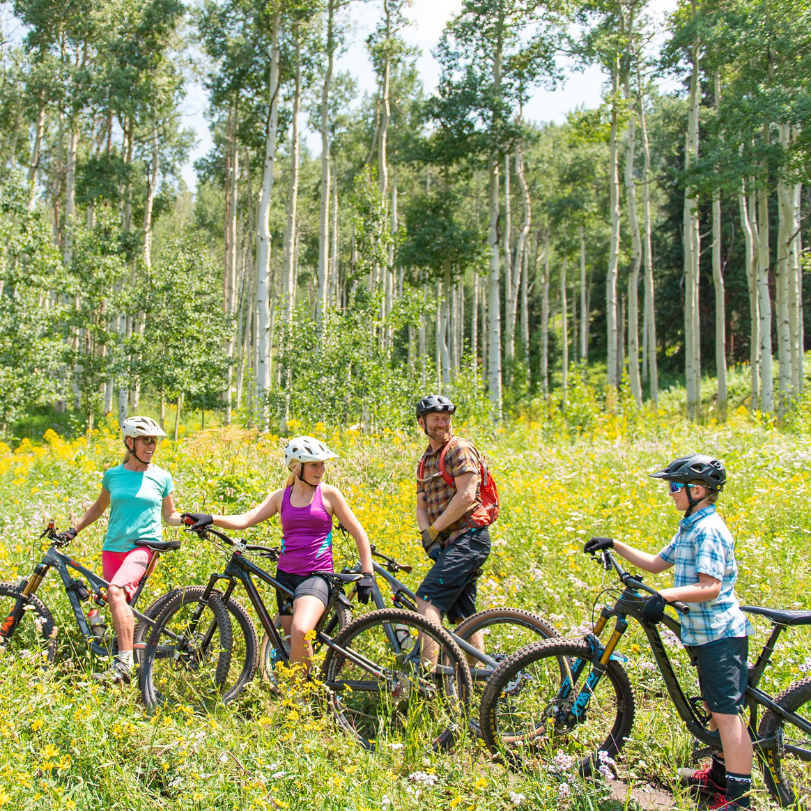 Family Mountain Biking Day in Vail, CO