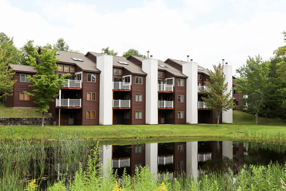 Exterior of Mountain Lodge at Okemo Condo Building at Okemo Mountain Resort