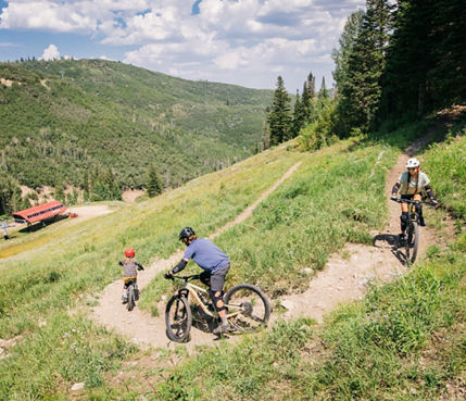 Family Mountain Biking Day in Park City, UT