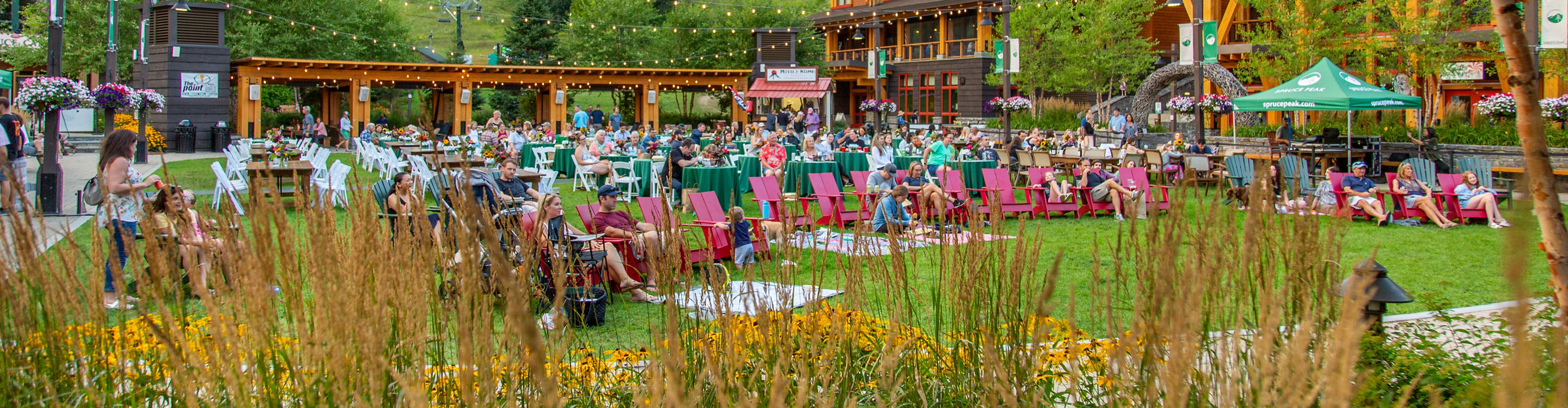 Spruce Peak summer concert series crowd