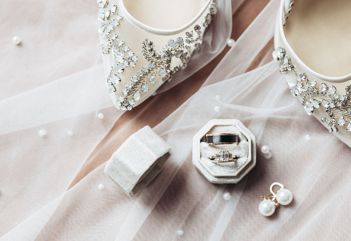 Fall Wedding Rings and Details Shot at Jackson Gore at Okemo